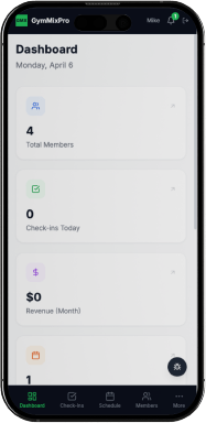 Check-in verification screen